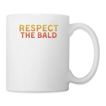 Respect The Baldness Funny Bald Guy Humor Baldy - Mug - white - Right