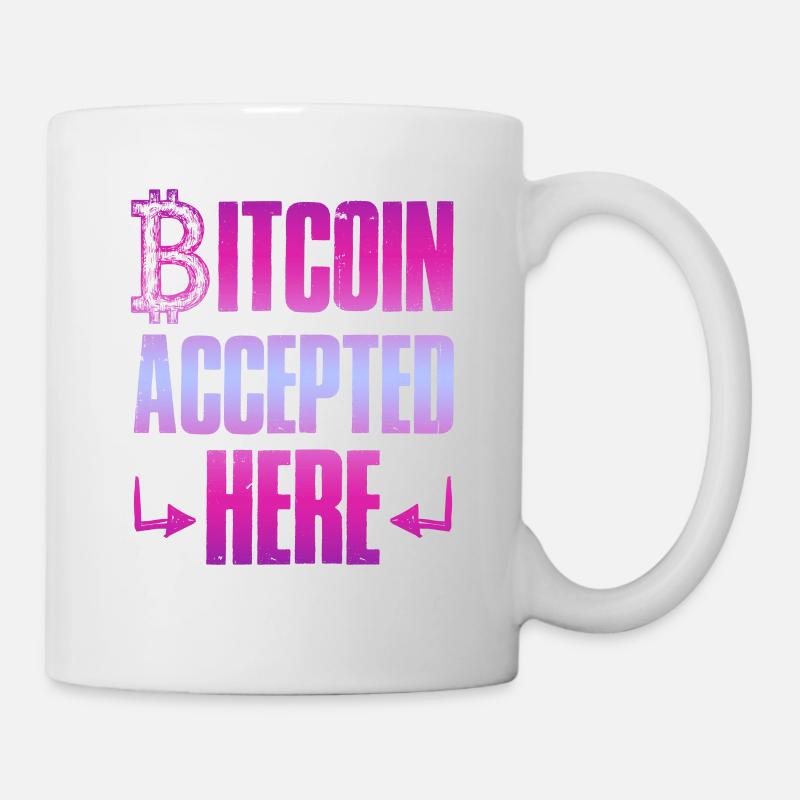 bitcoin akzeptiert - Tasse - Weiß