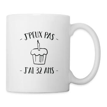 je peux pas j'ai 32 ans - Mug blanc - blanc - Droite
