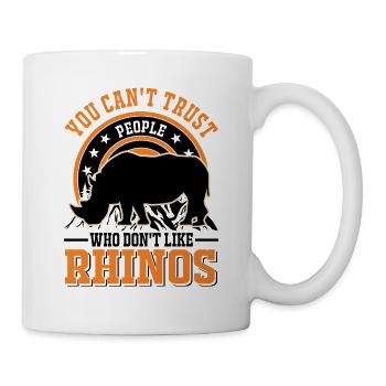 Rhinocéros Cadeau Rhinocéros - Mug blanc - blanc - Droite