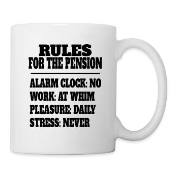 Pensioner Dad Start of Retirement Grandpa Retirement Grandma - Mug - white - Right