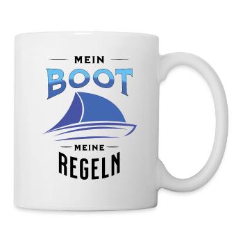 Mein Boot Meine Regel Segler Sailor Skipper boot - Tasse - Weiß - Rechts