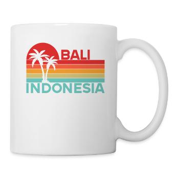 Vintage Urlaub Reise Bali Indonesien Asien - Tasse - Weiß - Rechts