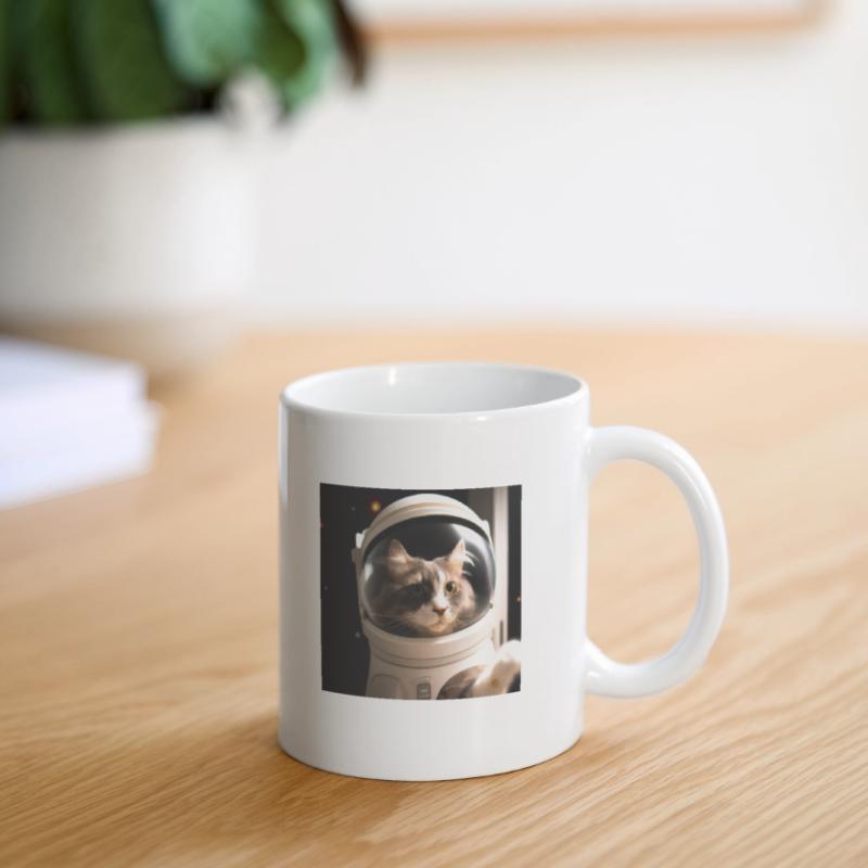 Chat dans l’espace Mug blanc