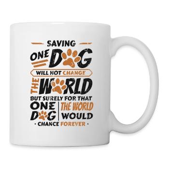 Saving One Dogs World Animal Rescue, niche pour chiens. - Mug blanc - blanc - Droite