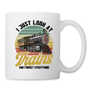 Modellbahn Zug Lokomotiven Geschenk - Tasse - Weiß - Rechts