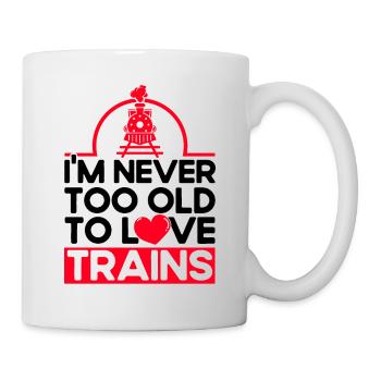 Modellbahn Zug Lokomotiven Geschenk - Tasse - Weiß - Rechts