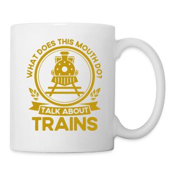 Modellbahn Zug Lokomotiven Geschenk - Tasse - Weiß - Rechts