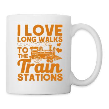 Modellbahn Zug Lokomotiven Geschenk - Tasse - Weiß - Rechts