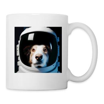 Hund im Weltraum - Tasse - Weiß - Rechts