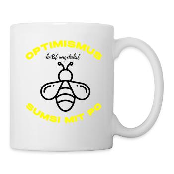 Optimismus Sumsi mit Po Imker Bienen Honig Lustige - Tasse - Weiß - Rechts
