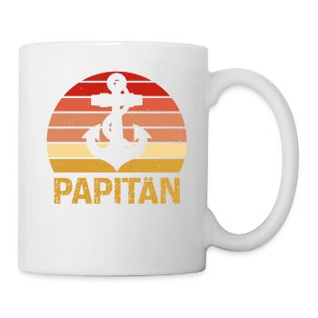 Herren Papitän Papa und Kapitän Lustiges Vintage - Mug blanc - blanc - Droite