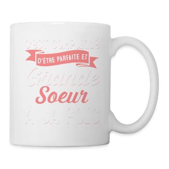 C'est compliqué d'être parfaire et grande soeur - Mug blanc - blanc - Droite