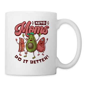 Keto Mom Ernährungsberaterin Ketogenes Essen - Tasse - Weiß - Rechts