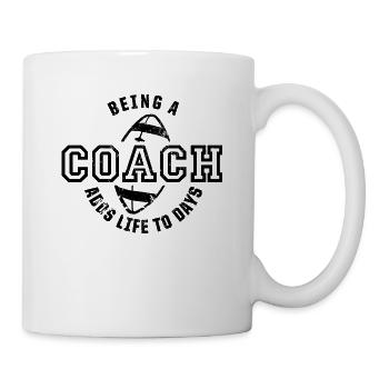 Football Being A Coach Adds Life To Days Sports - Mug - white - Right