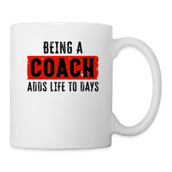 Football Being A Coach Adds Life To Days Sports - Mug - white - Right