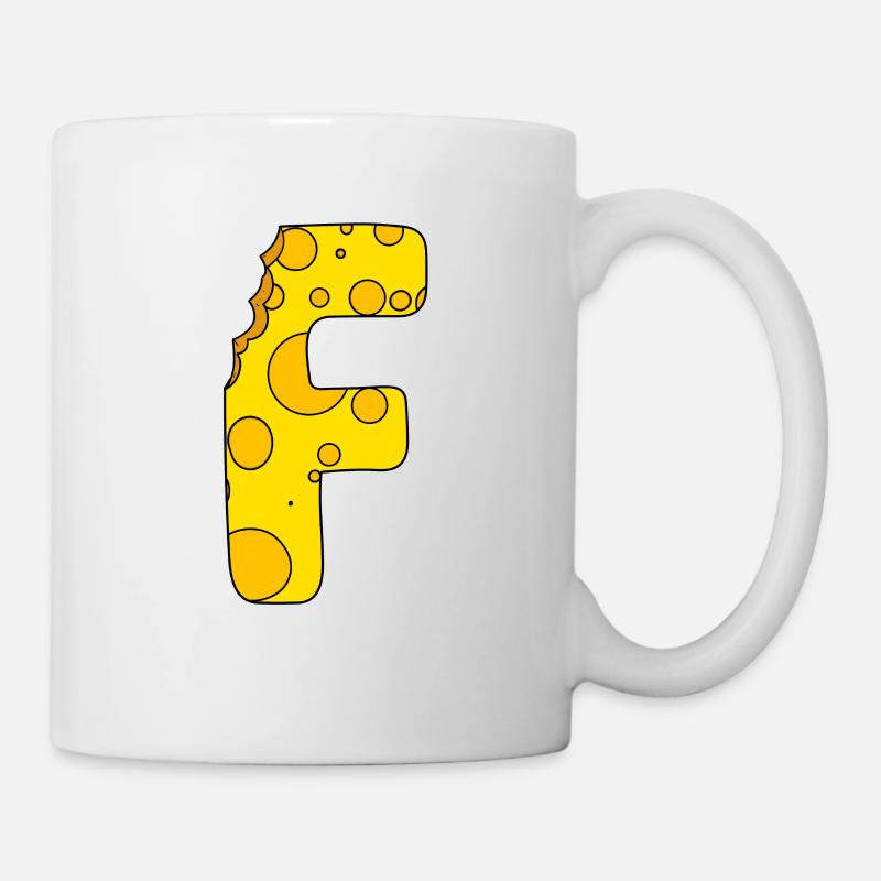 Buchstabe F - Tasse - Weiß