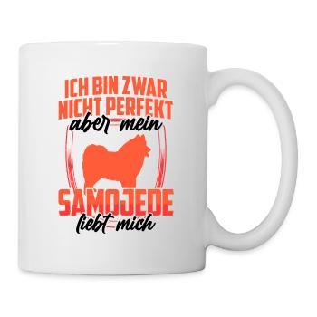 Samojede liebt mich Samojedenspitz Samojede - Tasse - Weiß - Rechts