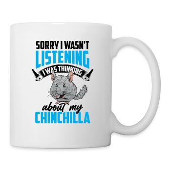 Chinchilla a pensé à la souris laineuse - Mug blanc - blanc - Droite