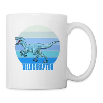 Velociraptor für einen Dino Fan und Dinosaurier - Tasse - Weiß - Rechts