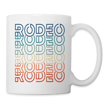 Rodeo Retro Text Cowboy - Tasse - Weiß - Rechts