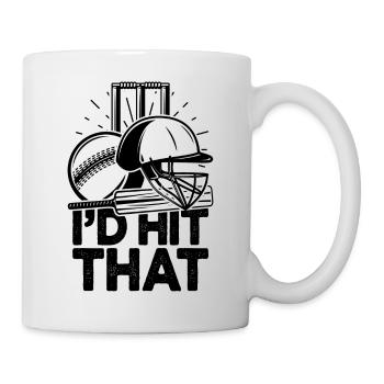 Ich würde diese lustigen Cricket-Cricketspieler treffen - Tasse - Weiß - Rechts