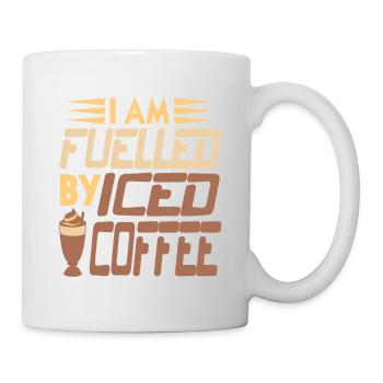 Je suis alimenté par le café glacé génial rétro présent - Mug blanc - blanc - Droite