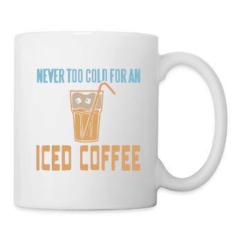 Never Too Cold For An Iced Coffee Retro Awesome - Mug - white - Right