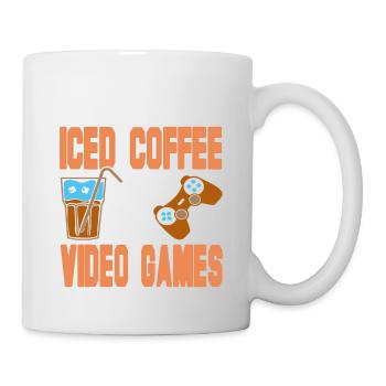 What I Need Is Iced Coffee And My Video Games - Tasse - Weiß - Rechts