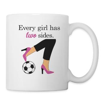 Female footballer Women's football player - Mug - white - Right