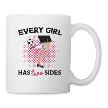 Female footballer Women's football player - Mug - white - Right
