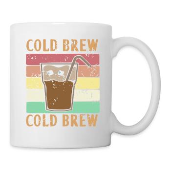 Awesome COLD BREW Retro Vintage Designs T-Shirt - Mug - white - Right