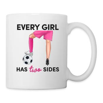 Female footballer Women's football player - Mug - white - Right