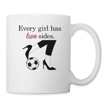 Female footballer Women's football player - Mug - white - Right