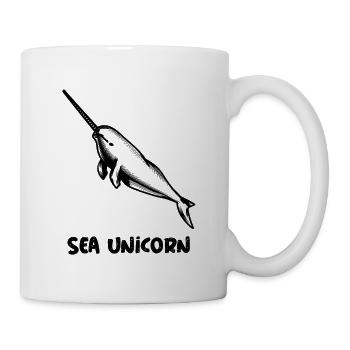 Narwhal, das Seeeinhorn - Tasse - Weiß - Rechts