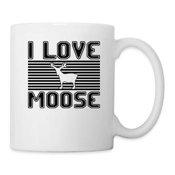 I love moose - Tasse - Weiß - Rechts