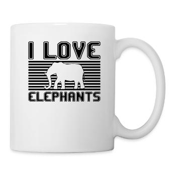 I love elephants - Tasse - Weiß - Rechts