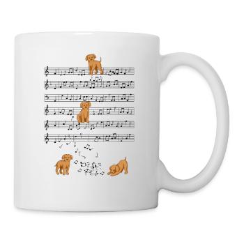 Toy Poodle Dwarf Poodle Dog Music Sheet Music Gift - Mug - white - Right
