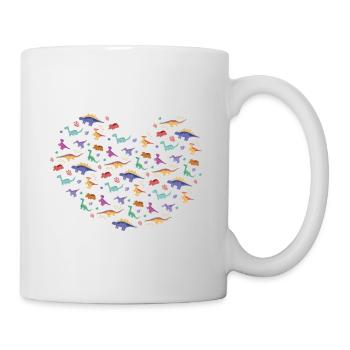 A heart for dinosaur dinosaurs - Mug - white - Right