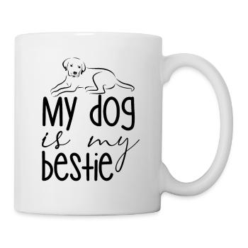 Mon chien est mon meilleur ami - Mug blanc - blanc - Droite