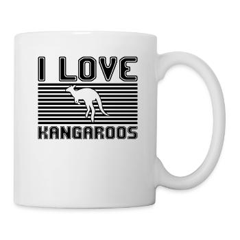 I love kangaroos - Tasse - Weiß - Rechts