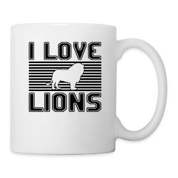 I love lions - Mug - white - Right