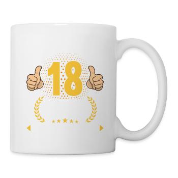 il m’a fallu 18 ans pour avoir l’air de ce bon anniversaire de 18 ans - Mug blanc - blanc - Droite