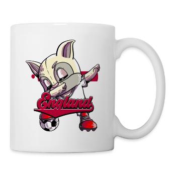 England Fußball - Tasse - Weiß - Rechts