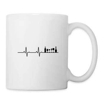 HEARTBEAT beer heartbeat alcohol - Mug - white - Right