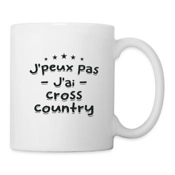 peux pas j'ai cross country - Mug blanc - blanc - Droite