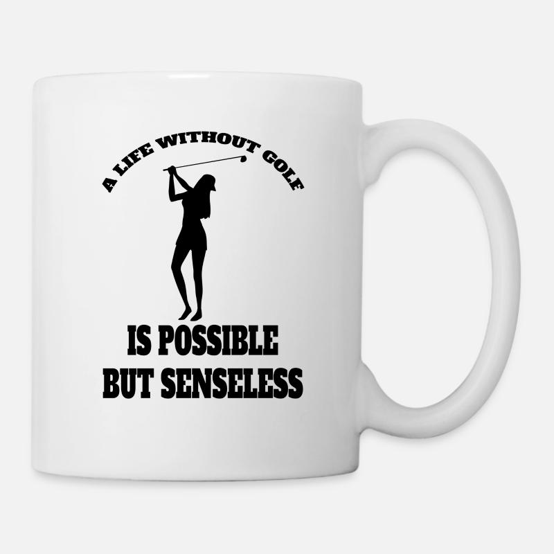 Golf Dicton Golf Ball Golfeur Golf Clubs de Golf - Mug blanc - blanc