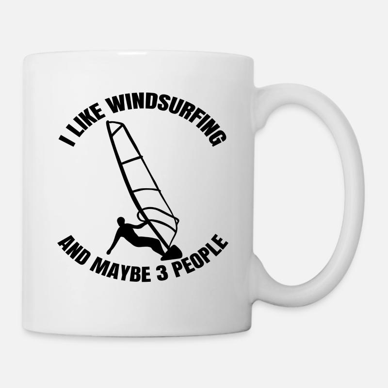 Windsurfer Geschenk Windsurfing Surfen Kitesurfer - Tasse - Weiß
