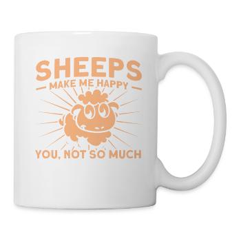 Schafzucht Landwirt Nutztier Schafe Geschenk - Tasse - Weiß - Rechts