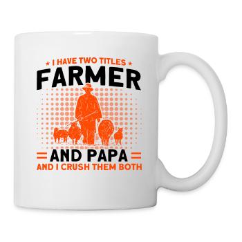 Schafzucht Landwirt Nutztier Schafe Geschenk - Tasse - Weiß - Rechts